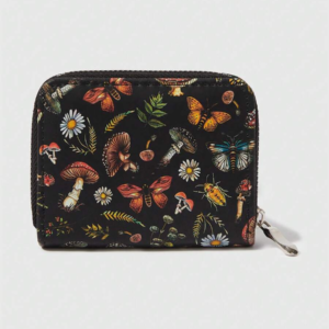 Cartera corta de hongo y mariposa