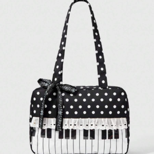 Bolso de mano de mujer con estampado de lunares